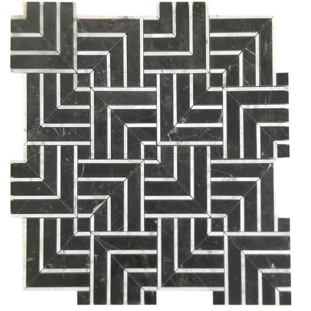 Черно-белая уникальная мозаичная плитка