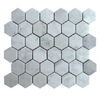 Bianco Carrara White Marble 2 "Hexagon Honed Mosaic Tile
